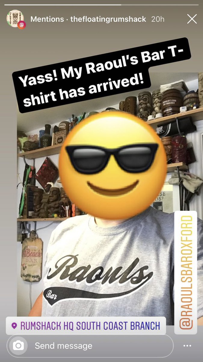 RaoulsBarOxford's tweet photo. Great to see @thefloatingrumshack modelling one of our t shirts!! We think he looks seriously good!! Get yours on the link below. Absolutely loads of different colours etc!!
https://t.co/TdWIOuHFYU
#raoulsbaroxford #tshirts #tees #oxford #rum #liquor #raouls #bar #bartender https://t.co/lyvuECdhDP