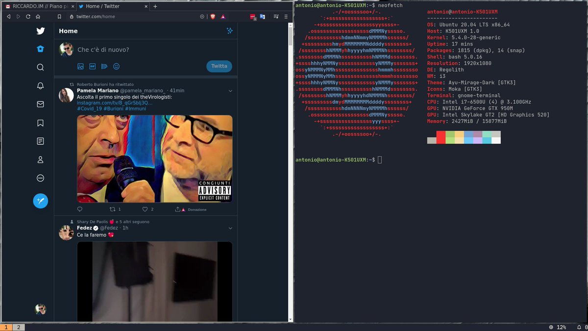 techinsim's tweet image. Oggi provo #RegolithLinux, ovvero Ubuntu con GNOME + i3, tutt&apos;altra esperienza utente. #Linux