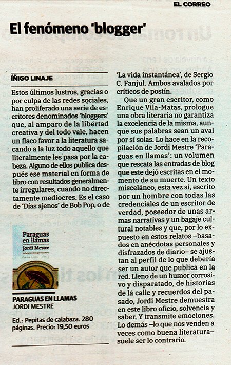 Twitter \ Pepitas editorial على تويتر: "Jordi Mestre Paraguas en llamas Diarios, apuntes otras distorsiones d ela realidad (2005-2014) https://t.co/F5jP4dy5qw https://t.co/XX1H5cpW2k"