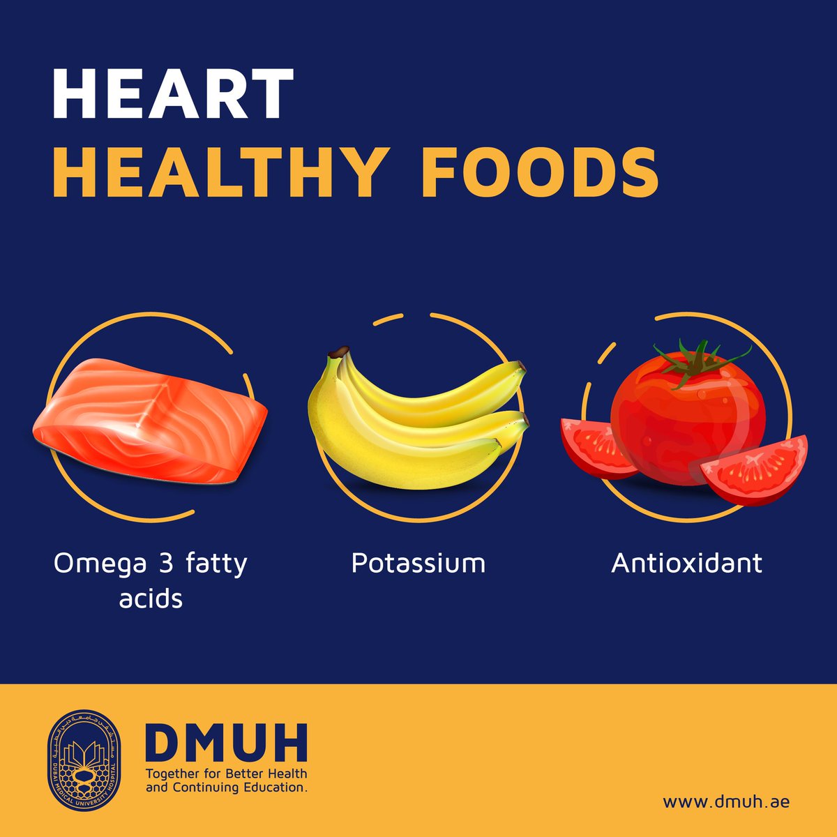 dmuhospital's tweet photo. Heart- healthy food ...
اصطعمة مفيدة لصحة القلب ...
#القلب #صحة_القلب #اطعمة_صحية #اطعمة_مفيدة #طماطم #موز #سمك
#dmuh #dmuhospital #heart
#better_health https://t.co/f6NmVoKmx1