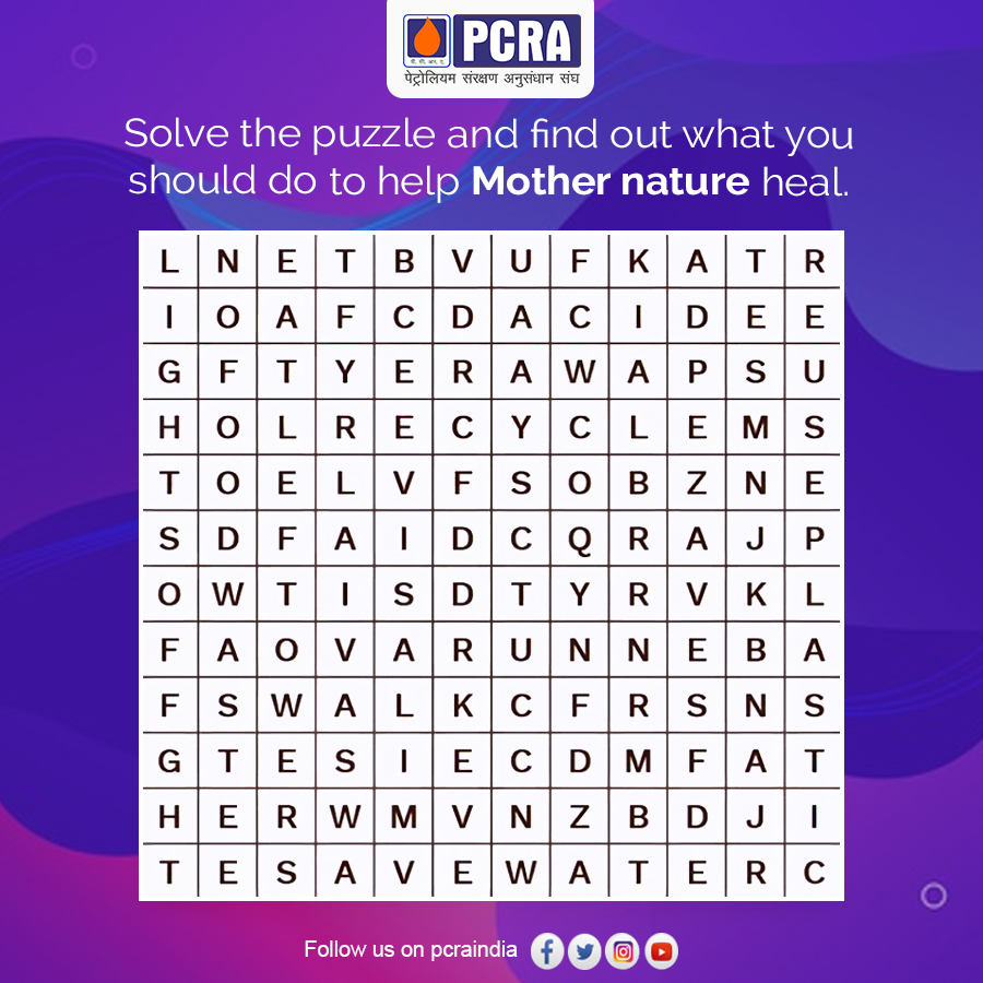 pcraindia's tweet photo. Here are some eco-friendly habits you can develop and contribute towards a better nature. Find out by solving and let us know in the comments below. 
#HarEkKaamDeshKeNaam #ConserveFuture #PCRA #StayHome #staysafe https://t.co/PVzjtnxnS3