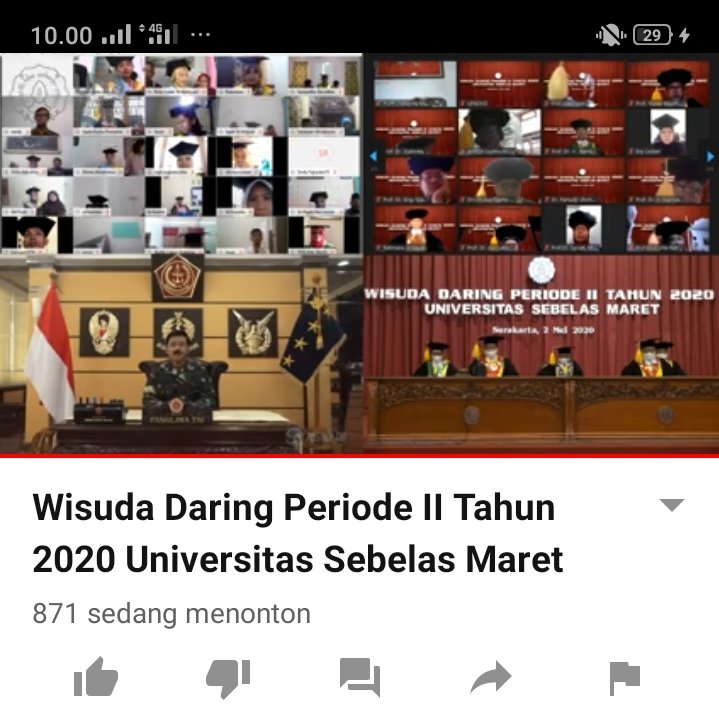 Selamat wisuda buat teman-teman yang hari ini wisuda secara online.