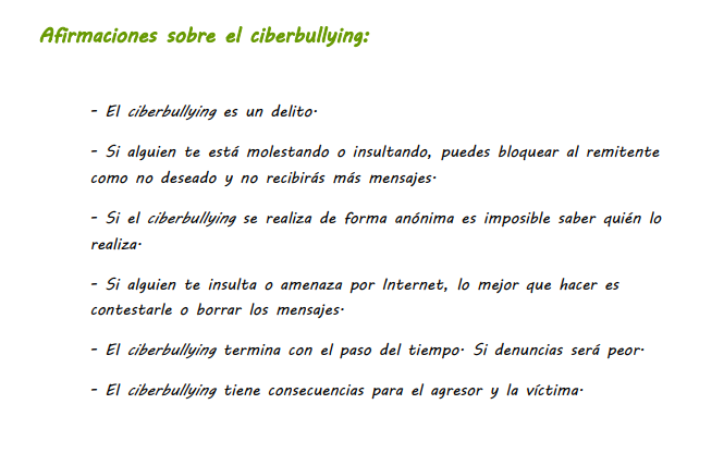 mata_barrio's tweet photo. Hoy Día Internacional contra el Acoso Escolar, me gustaría sensibilizaros sobre las consecuencias del Ciberbullying. ¿Sabéis lo que es? Os muestro estas frases para que reflexionéis sobre su veracidad o falsedad.
¡Adelante!

#DCSUVA #RecusosCCSS https://t.co/Ll7Q3NEBbm