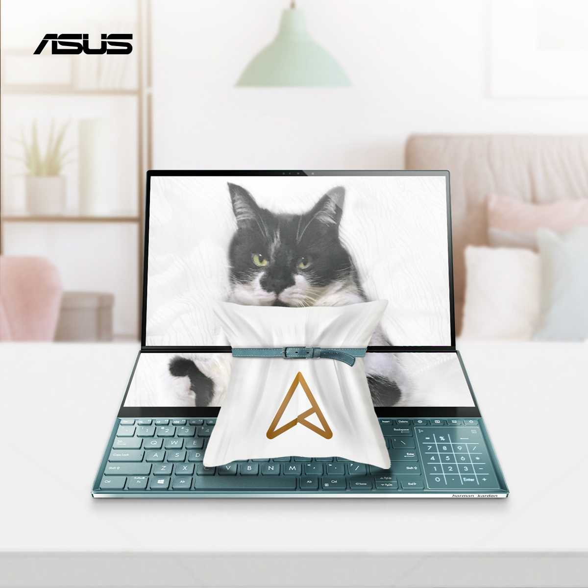 ASUSIndia's tweet photo. Time to bring your pets' A-game #OOTD for the #quarantinepillowchallenge. #StayHome #FlattenTheCurve

#ASUS #ASUSIndia #ZenBookProDuo #LaptopOfTomorrow https://t.co/lCsQz0IjEd