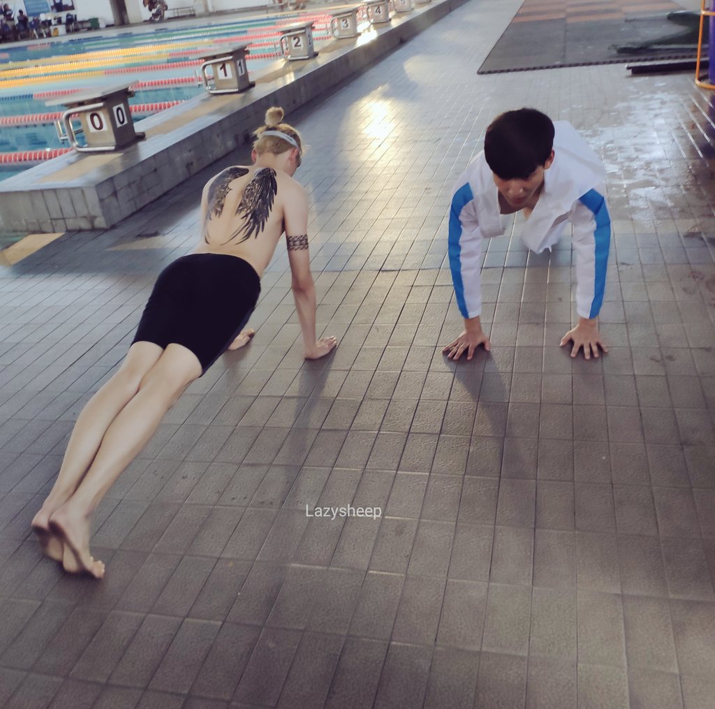 Iam_lazysheep's tweet photo. ประธานกับรองประธาน  ฮึบเพิ่มกล้ามท้อง

#UWMAseries https://t.co/oOPqYqvX2W