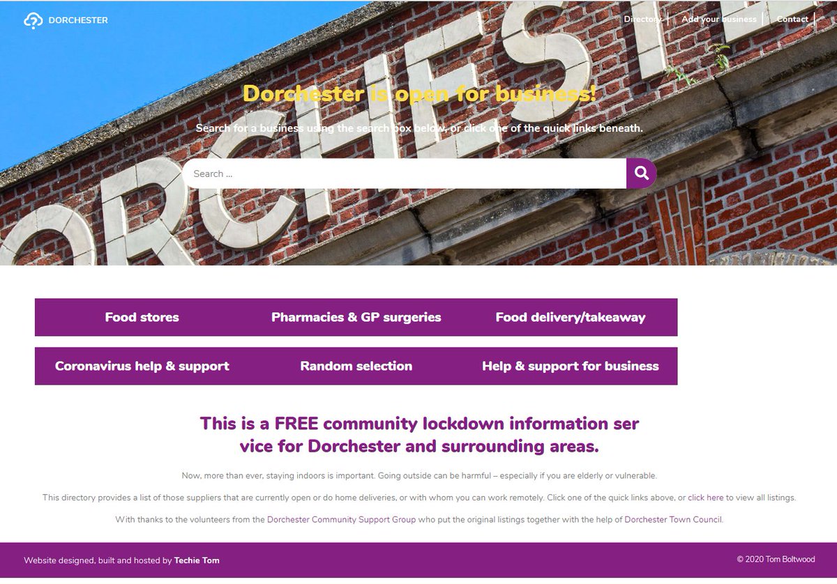 DorchTownFC's tweet photo. 🤝 | #DTOne
Saturday Night Takeaway?
Check out a new website of the directory created by DCSG and @Dorch_TC of local shops and businesses - including a number of our fantastic sponsors - currently open or offering home deliveries 👇
➡️ https://t.co/r1Y0eNd086
#WeAreDorch ⚫️⚪️ https://t.co/iODAS2qpJl