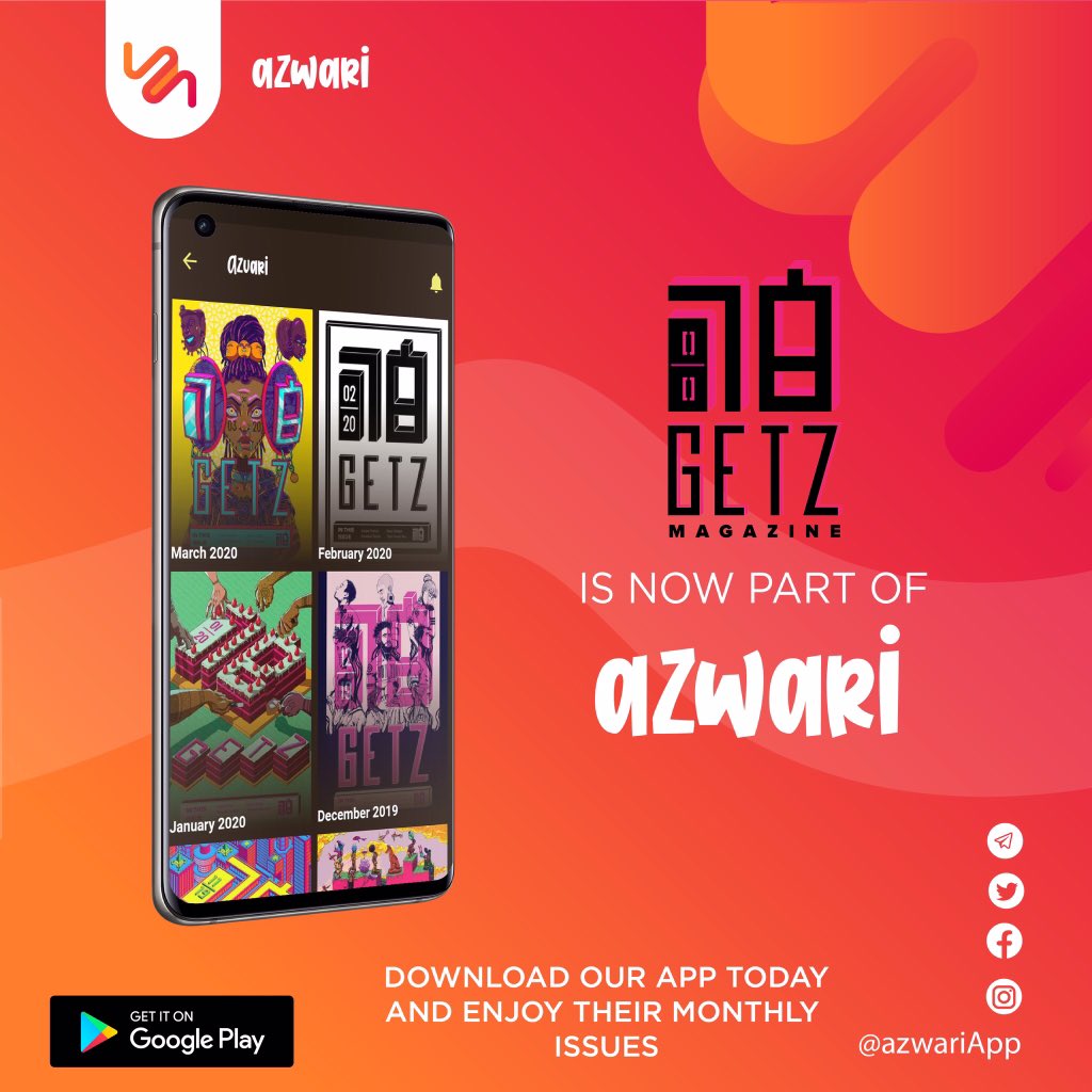 AzwariApp's tweet photo. We now have @getz_mag which is one of the most artistic digital magazine in Ethiopia. 

Go check it out on azwari app now by pressing the link below. You can Download the app from play store as well 

Have a wonderful weekend and enjoy our magazines. 
 
https://t.co/iXDuK1uXJR https://t.co/RNnZEBVz0b