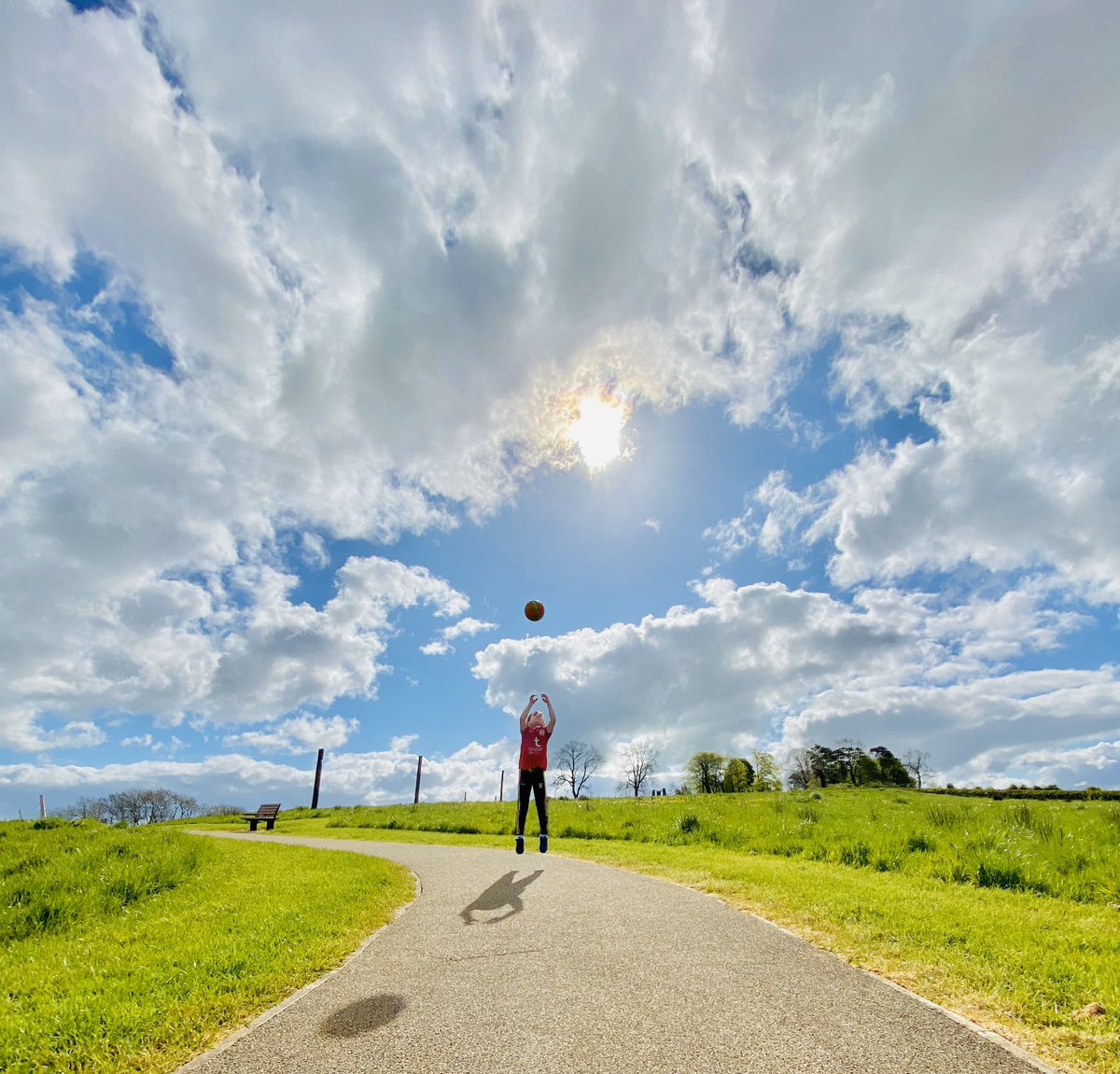 eoghandevlin's tweet photo. Fionn Devlin exercising near Tulach Og fort, Cookstown @barrabest https://t.co/uA75zdNbD9