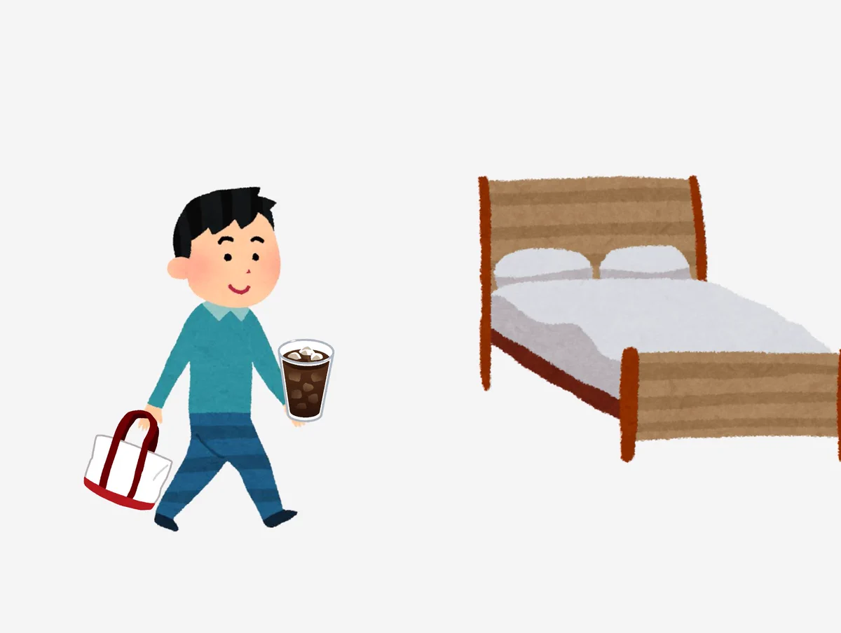 バックをベットに投げようとした結果？やらかしましたｗｗ