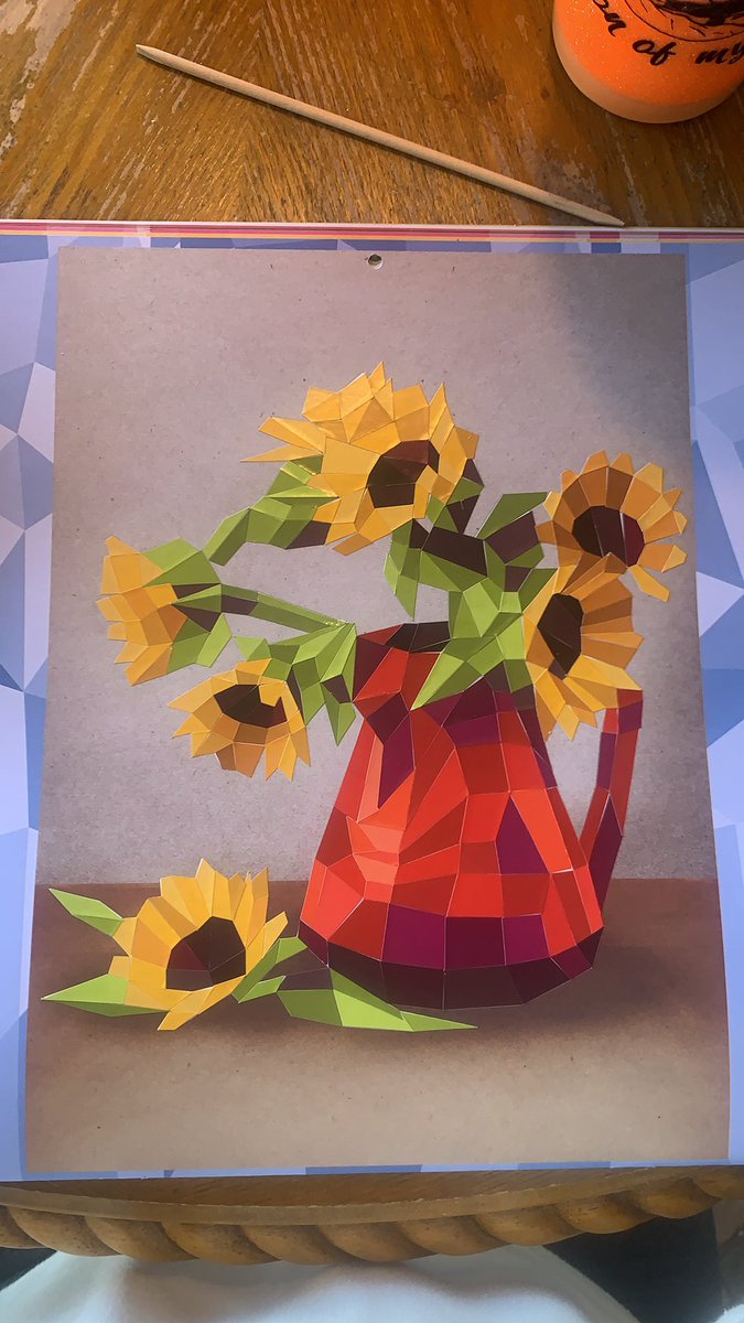 ChristinaPantle's tweet photo. #stickerart Here’s today’s creation brought to you by stickers. I love sunflowers 🌻 so this one was fun for me. #bringJoy https://t.co/Kb4caI3E7T