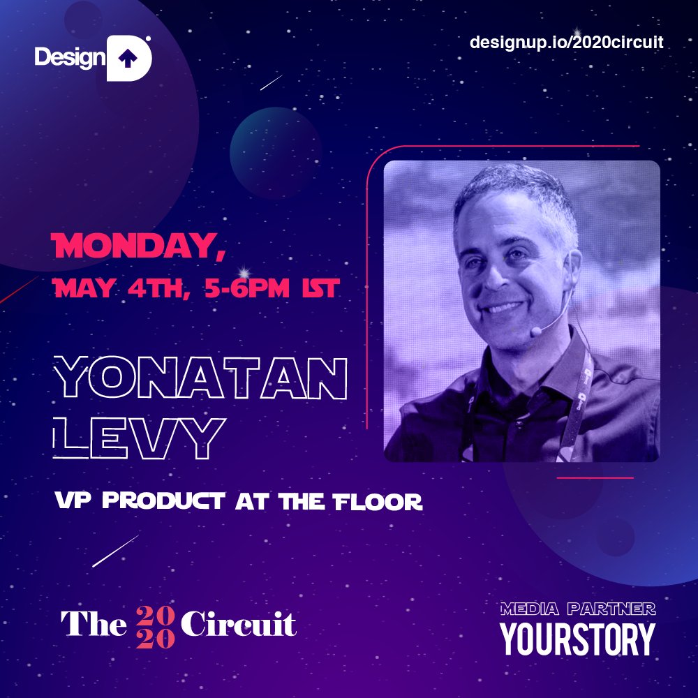 DesignUpConf's tweet photo. Gaze into near and far-far futures with @yntnlvy, VP Product, The Floor for the next episode in the #DesignUp2020 #Circuit Register now > https://t.co/7twGT3zgfQ May 4, Mon 5-6pm IST

#maythefourthbewithyou #notawebinar #designmeetup #coviddesign #designupcircuit https://t.co/5uTddjx8rZ