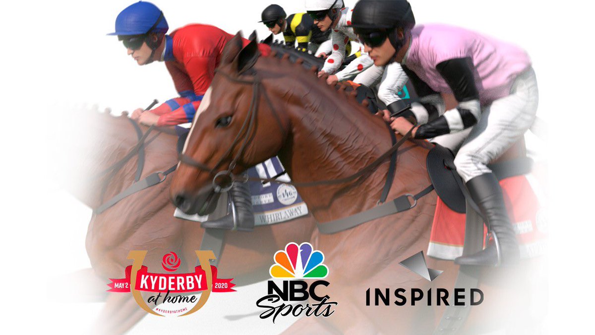 #KYDerbyAtHome <a href="/NBCSports/">NBC Sports</a> <a href="/Inspired_News/">Inspired Entertainment, Inc.</a> <a href="/InspiredVirtual/">Inspired Virtual</a> <a href="/ChurchillDowns/">Churchill Downs</a> #bigday