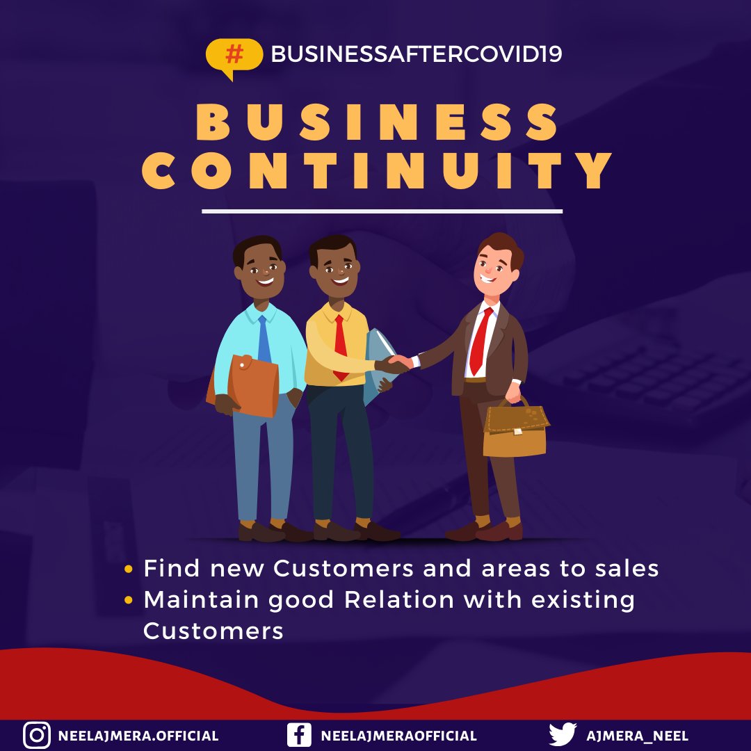 ajmera_neel's tweet photo. In today’s scenario to run the #business it is necessary to find new areas and #customers to sell the Products. New customers bring the revenue and help to sustain the #company. #businessafterlockdown #businessaftercovid19 #lockdownindia https://t.co/6WNLkRUG7k