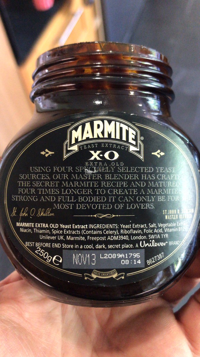 Deep in the back of the cupboard. Extra Old <a href="/marmite/">Marmite</a>. Seven years out of date! #loveitorhateit