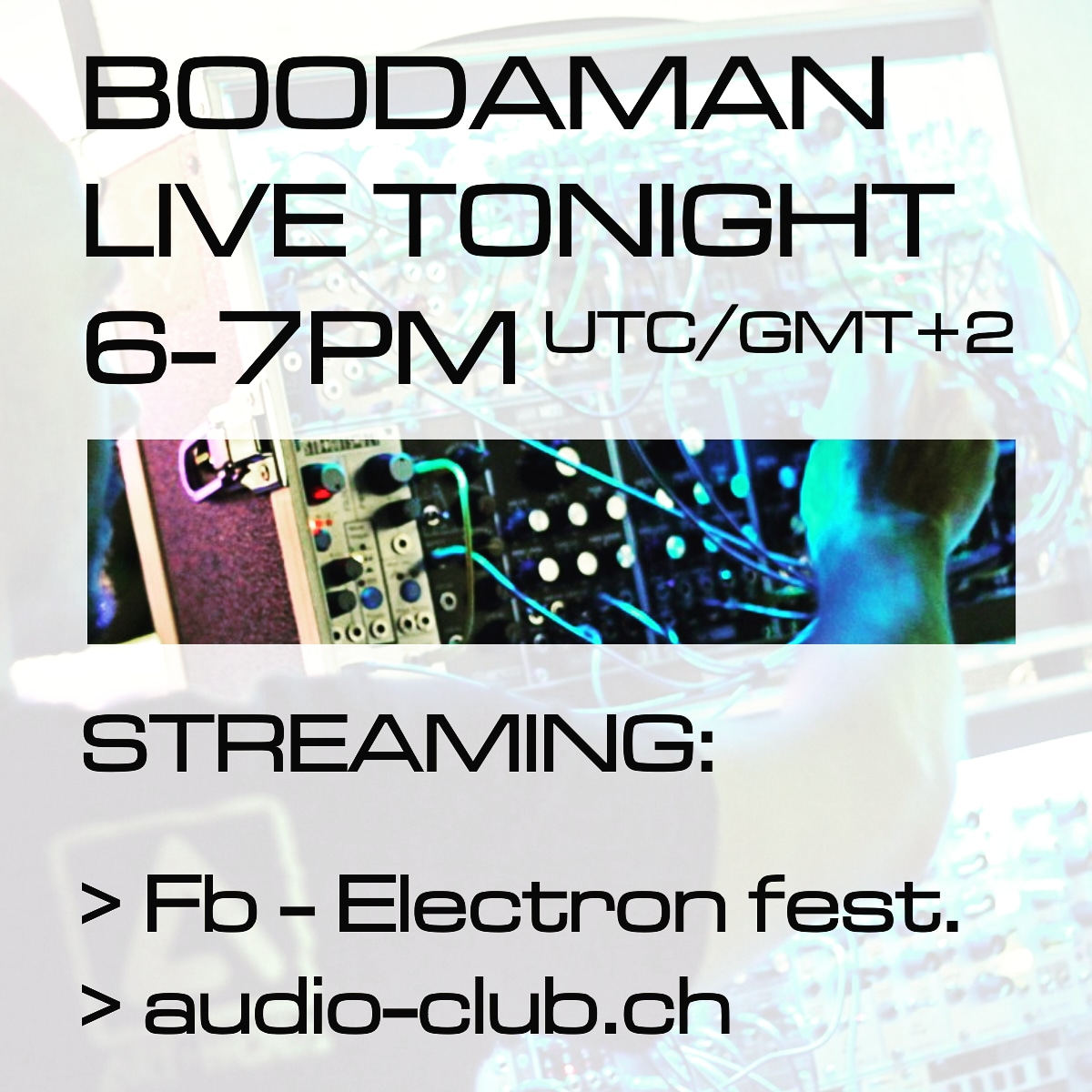 Boodamanmusic's tweet photo. !! Live tonight !!
As usual , 100% modular synth... But new one, don't miss.

#boodaman #livemusic #electronicmusic #electronfestival #modularsynth #eurorack #nerdseq #streaming #festival #liveperformance  #audioclub https://t.co/BY4QQLpgeu