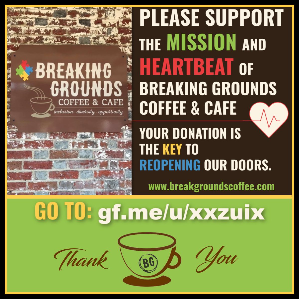 DenverLeigh's tweet photo. @TheEllenShow  ... Ellen, how do you like your coffee/tea? I’d like to introduce you to a little place with a lot of hope for individuals with #developmentaldisabilities. Will you join me for a virtual cup? #BeKind #Autism #disabilities #SmallBusinesses #nonprofit #SaturdayVibes https://t.co/NMzPlweKgY