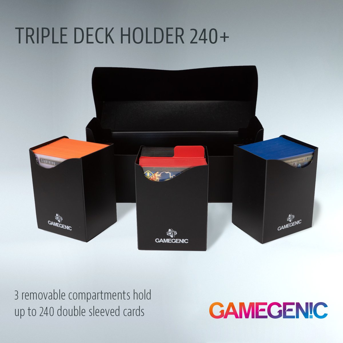 Gamegenic_'s tweet photo. Carry three decks of one game or one deck of three games. ;) The TRIPLE DECK HOLDER 240+ gives you all the liberties you need for your individual card collection.
#gamegenic #deckholder #deckbox #casual #triple #stayhome #staysafe #mtg #mtgcommunity #keyforge #ffgtcg https://t.co/t0c5Oqx3b7