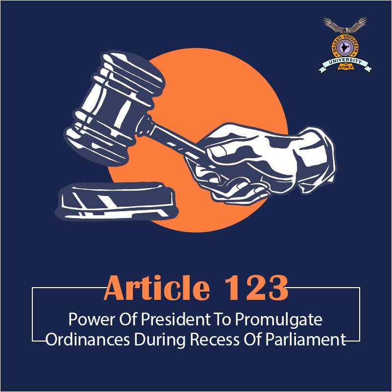 new_lawcollege's tweet photo. Article 123 of the Indian constitution states that if at any time, except when both Houses of Parliament are in session, the President is satisfied that circumstances exist which render it necessary for him to take immediate action.
#IndianConstitution #BVP #Article123 https://t.co/tKeF9oR7BG