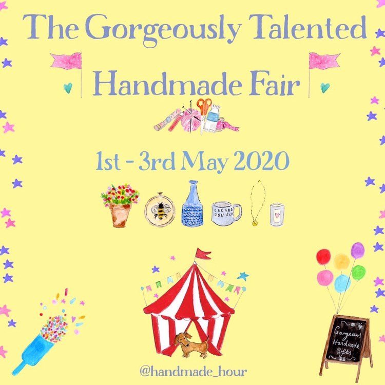HandmadeHour's tweet photo. The Gorgeously Talented Handmade Fair is on... come on over to Instagram to see lots of amazing makes on display 👇 

https://t.co/z7UcVqme8D

Please retweet and then pop over to Instagram to support all the wonderful creatives! https://t.co/lJn4mjqf0Q