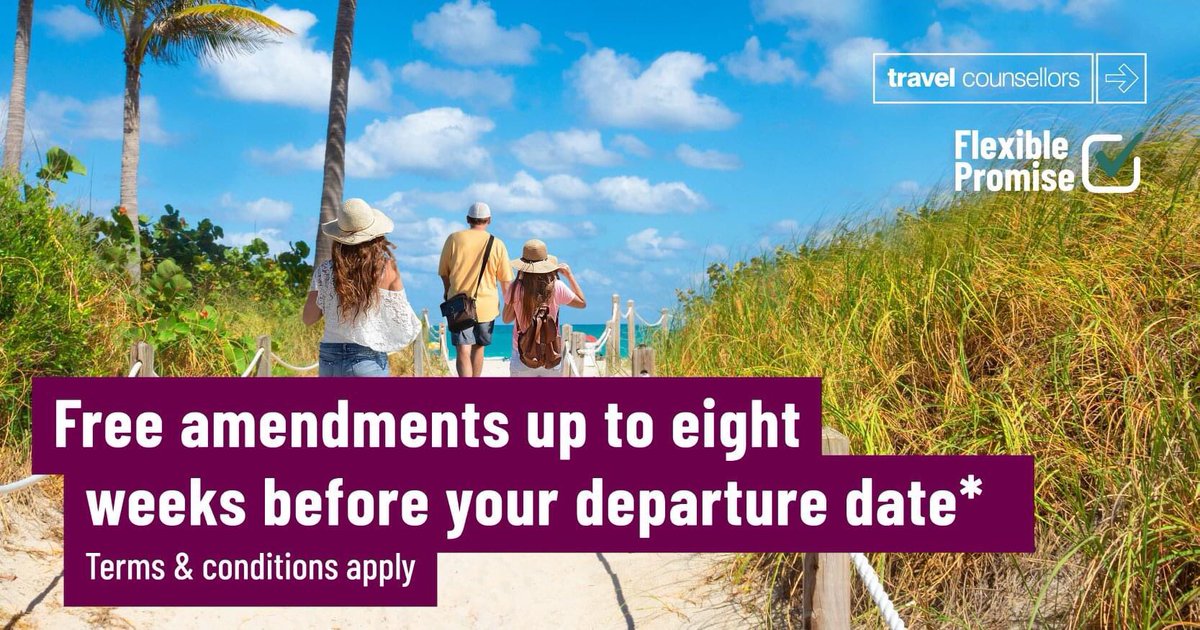 LAUNCHING TODAY- Take advantage of our new Flexible Promise. Take the stress out of your next holiday booking. Terms and conditions apply. Contact me for me info! #trustedtravel #tcexperience