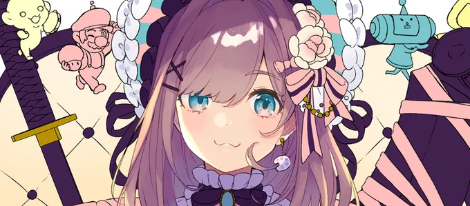 あー!!?ごめんなさいお祝い絵あとちょっと間に合わなかったので明日改めて…!るるちゃん1周年おめでとう!&24時間配信お疲れ様…!楽しかった…!? 
