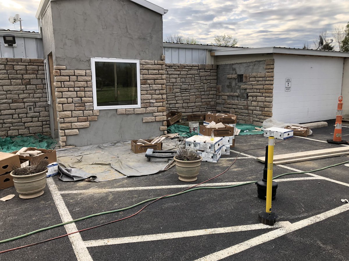 Lots of progress on the stone work yesterday.