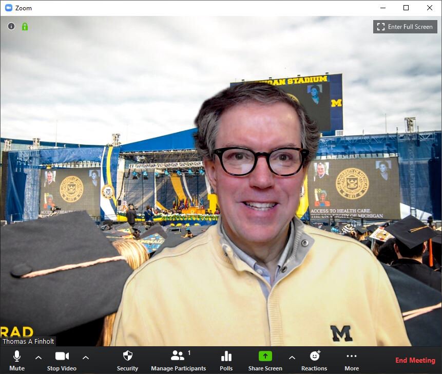 Tom Finholt (@tfinholt) on Twitter photo Congratulations @umich 2020 graduates - I wish we could be together in the Big House today - but that will have to wait #MGoGrad <a href="/umsi/">School of Information</a> Congratulations @umich 2020 graduates - I wish we could be together in the Big House today - but that will have to wait #MGoGrad <a href="/umsi/">School of Information</a>