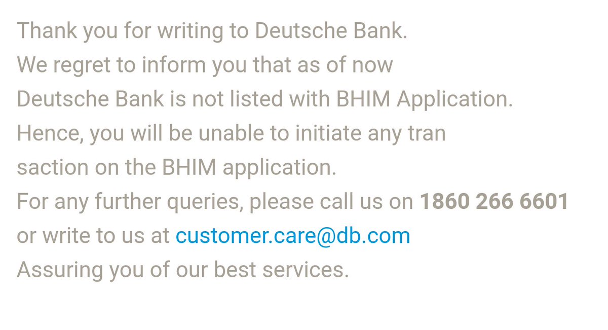 frankhoffmann1's tweet photo. Dear @DeutscheBank you may want to point out to your Indian subsidiary that this seems, say, confusing... https://t.co/BzY5oKnQWv