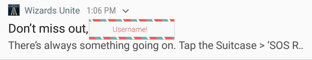 shealeyhey's tweet photo. @NianticLabs #WizardsUnite I am deducting 10 points from your House for this push notification that attempts to manipulate users with FOMO ("fear of missing out") as a clickbait-y strategy. Lame-o. Why these tactics when you could just share something cool about the game instead? https://t.co/79oMB7RXza