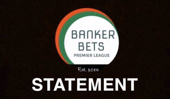 BankerDarts's tweet photo. STATEMENT COVID 19:

It has become clear that it will be impossible to fulfill all fixtures for this season.

We have taken the tough and heartbreaking decision to ‘null and void’ the league.

This wasn’t an easy decision and we’d like to thank our fans for their support (1/2) https://t.co/zuBujCQE6g