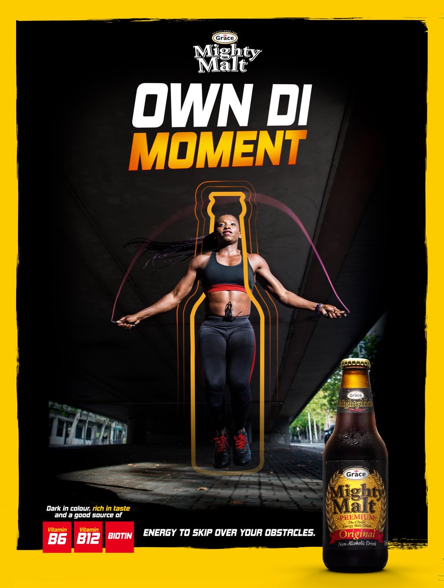 gracefoods's tweet photo. #OwnDiMoment wid Mighty Malt! Guaranteed fi give yuh body energy fi every ocassion! #MightyMalt #ShareTheFlava https://t.co/6bOFugKnXy