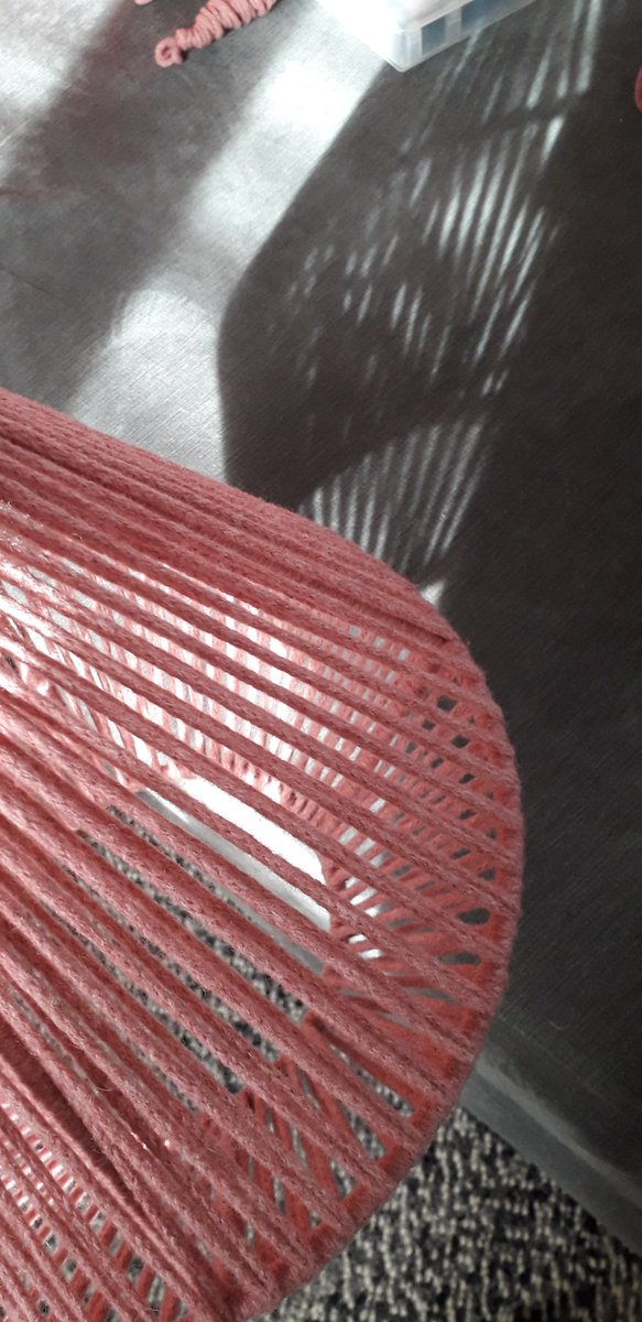 knittedjanie's tweet image. I'm creating another lampshade kit XS geometric,  available soon! #makeathome #staycreative #sustainable