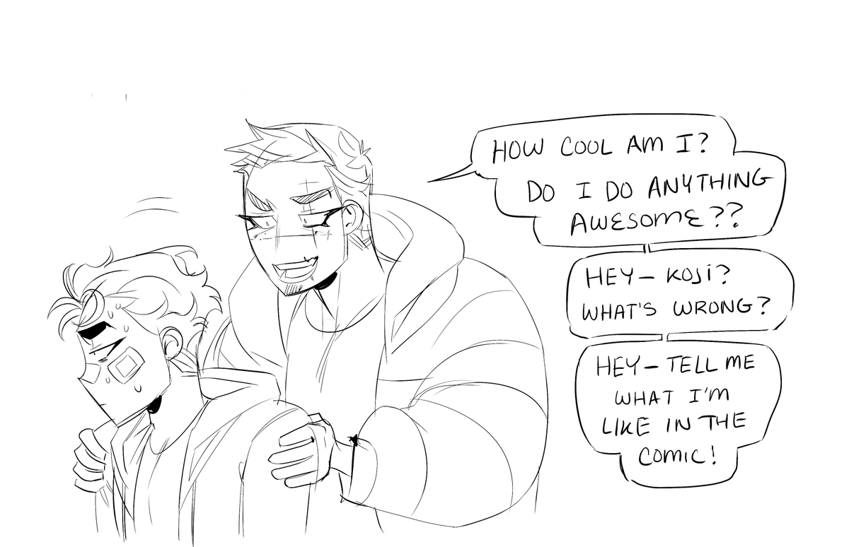 Now that the "pilot" of sorts is done, I feel I can post these doodles I did.
1/2