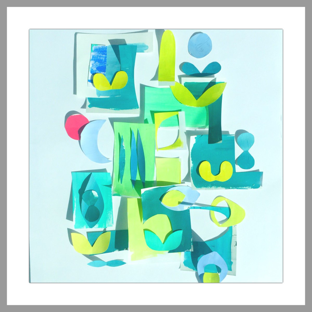 WhatNadeMade's tweet image. Some collage in the sun today! #collageart #collageartist #colourpractice