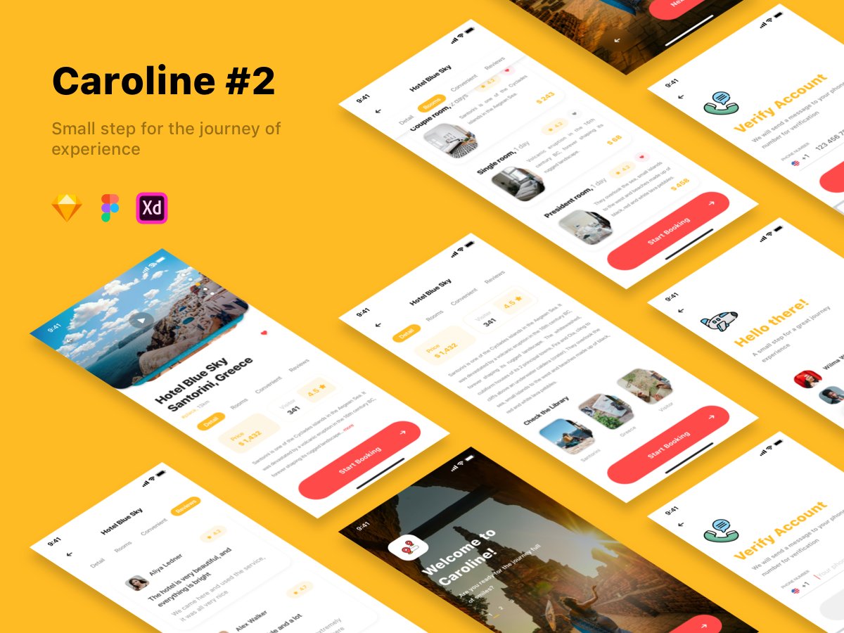 UpLabs's tweet image. Download Caroline - Travel UI Kit - #2made by Deeper UI at: 

👉 uplabs.com/posts/caroline…