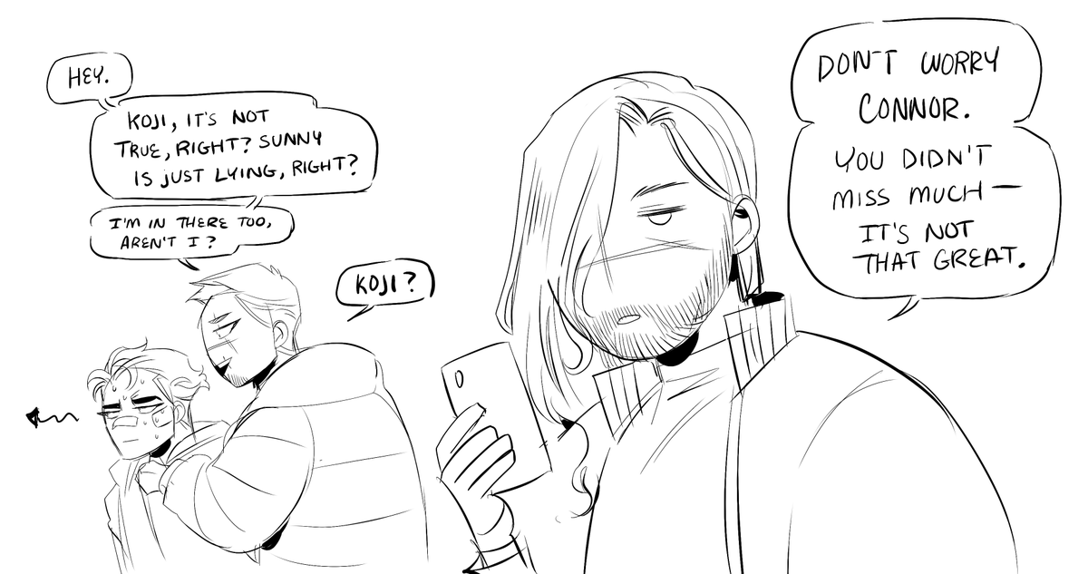 2/2
Connor is part of the main cast, but he had to be cut for pacing purposes...
If I get to continue the story I'll introduce him properly.......