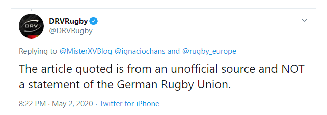 MisterXVBlog's tweet photo. Viel dank @DRVRugby for promptly clarifying this matter which was snowballed last days against @rugby_europe .  CC: @ignaciochans @FermindelaCalle @raysrugby https://t.co/EF0M0iupyg