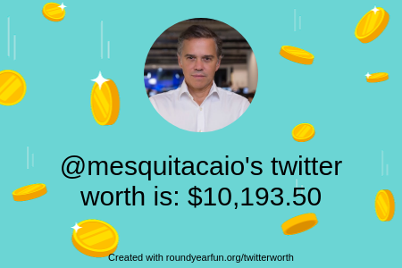 mesquitacaio's tweet photo. My Twitter worth is: $10,193.50

Find yours with https://t.co/nZgfQGoZnF

⠀ https://t.co/QOQd9EZxEr