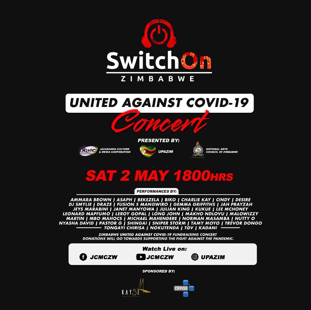 upazimbabwe's tweet photo. Watch the #SwitchOnZimbabwe concert live on Facebook right now. 

https://t.co/vwJK9bLiIe https://t.co/MGhV3baPly