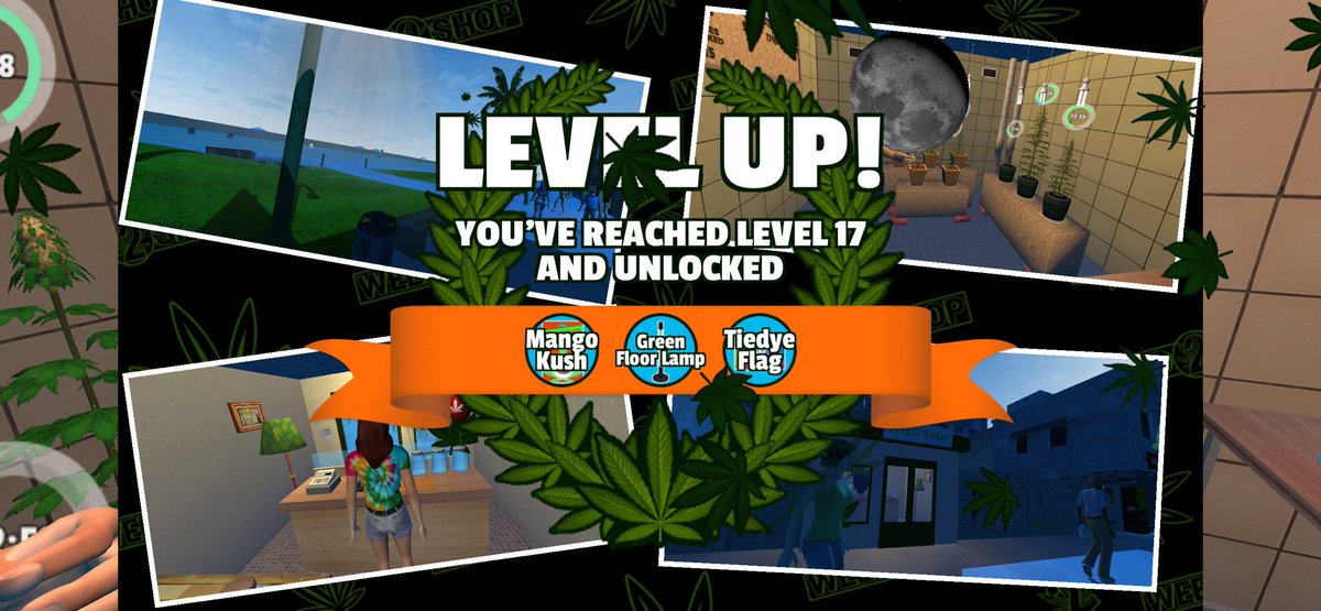 Realest_Palmer's tweet photo. I've reached level 17 running my #weedshop2  Where you at? https://t.co/N6aZsWfJpI https://t.co/21f5Sua3zn