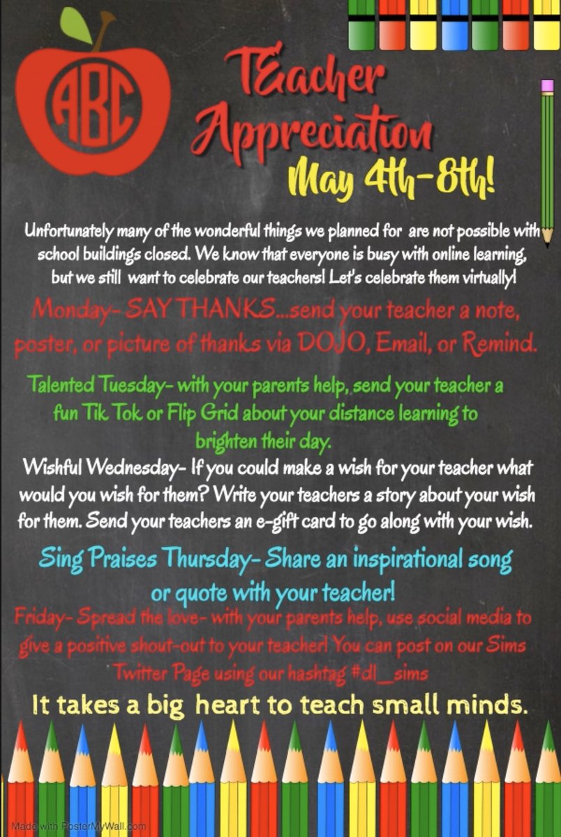 Shavon Beckett (@beckettshavon) on Twitter photo Gearing up for an awesome Virtual Teacher Appreciation Week <a href="/dl_sims/">D.L. Sims Elementary</a>. Parents and scholars, please join us in celebrating this awesome team of educators! Gearing up for an awesome Virtual Teacher Appreciation Week <a href="/dl_sims/">D.L. Sims Elementary</a>. Parents and scholars, please join us in celebrating this awesome team of educators!
