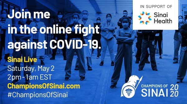 FoodBallToronto's tweet photo. Don’t miss @LibertyGroup President and CEO Nick Di Donato from @CasaLomaToronto and @BlueBloodStk Executive Chef Scott Saunderson as part of Sinai Live, Saturday, May 2, from 2pm – 1am EST at https://t.co/wcOT5De4fC live-stream in support of front-line workers. 
#ChampionsOfSinai https://t.co/5HAosL3P93