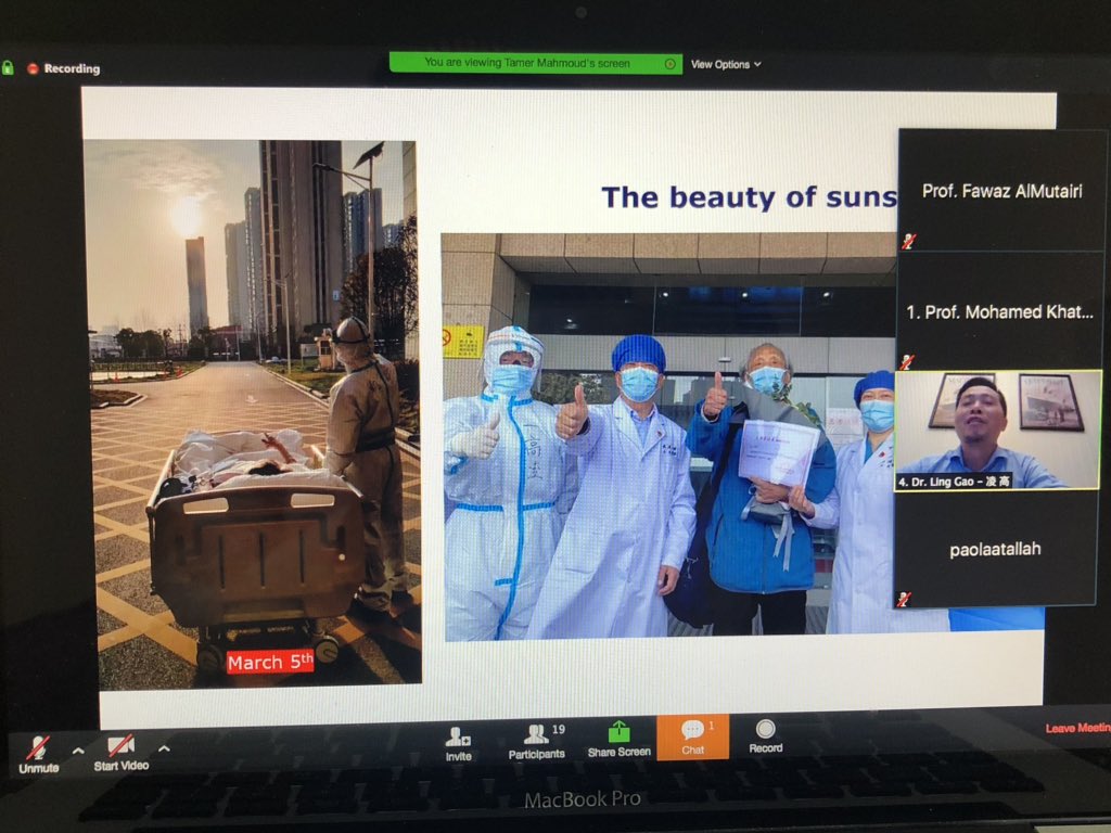 Falmutairi2018's tweet photo. كنت في لقاء بالأمس مباشر مع عدة اطباء مِن أوهان في الصين لمناقشة عدة مواضيع بخصوص جائحة كورونا. 

اكثر ما شد انتبا��ي قصص التلاحم الوطني واستشعار المسؤوليه من كل اطياف المجتمع وحب المساعده

 اكثر من ٤٥ الف ممارس صحي ذهبو الى أوهان من كل مدن الصين للمساعده الى ان تخطو الجائحه بنجاح https://t.co/2a3eTO7O9b