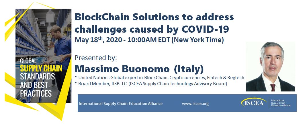 ISCEA's tweet photo. #BlockChain Solutions to address challenges caused by #COVID__19 : May 18th, 2020 - 10:00AM EDT
Webinar is FREE, but must register at:
https://t.co/Ml4swYOlJn
#EmergingTech #AI #IoT #DigitalTransformation #ISCEA #ArtificialIntelligence #CBSCP #COVID19 #TechNews @cnnbrk @FT https://t.co/FqefMIicPn