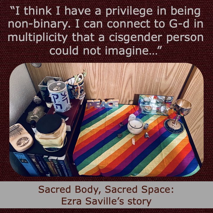 binarybreakers's tweet photo. Don’t forget to listen to / read ep 20 of #BlessedAretheBinaryBreakers - “Sacred Body, sacred space!” In it, 14 trans persons of different faiths share what sacredness means to them. Among them is Ezra Saville.
#Faithfullylgbt #transfaith #transjews #nonbinaryjews #sacredspaces https://t.co/uL4YZqWbZH