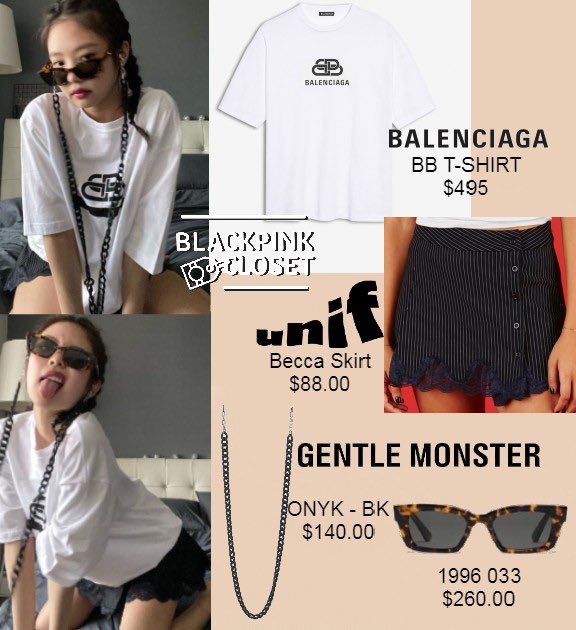 blackpink closet on X: [IG - BLACKPINKOFFICIAL(170415)] Jennie ✨UNIF, LOUIS  VUITTON & BALENCIAGA #Jennie #제니 #JENNIEstyle #BLACKPINKstyle   / X