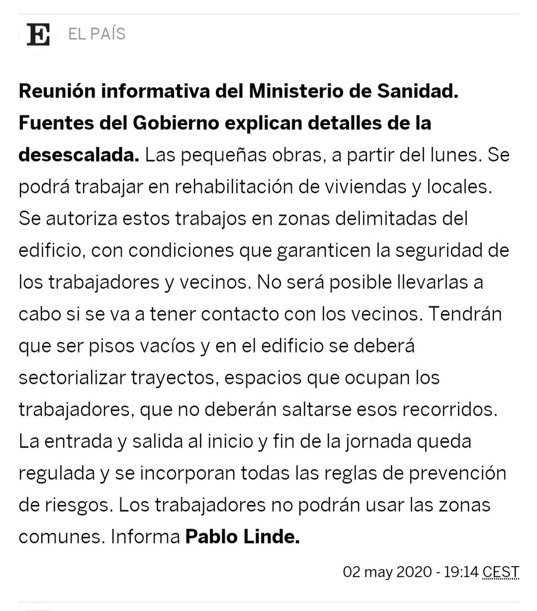82ichure's tweet photo. Parece que por fin, desde este lunes, se permiten la reformas en viviendas vacias en edificios con vecinos. Tendrá que ser controlado, pero se podrá:

#afectadosxreformasviviendas https://t.co/xKg8JbjV4O