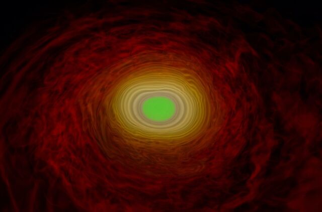 Mauri_SMM_SEO's tweet photo. Scontro di due stelle di neutroni, emiss. di quark gluonici in verde e materia adronica in giallo, rosso ! ;)
.
#fisica #fisicaQuantistica #fisicaNucleare #Quantistica #stelle #star #gluoni #gluonica #Adroni #adronica #neutronStars #stellediNeutroni #neutroni #Quark
foto by rete https://t.co/Q36Ko2jmaS