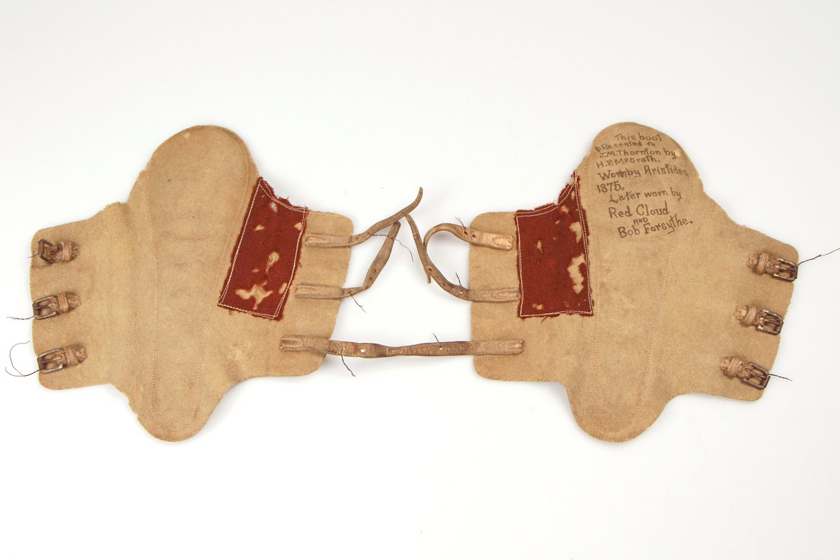 KyHistSoc's tweet photo. Thinking of our friends @DerbyMuseum today! These ankle boots are among their oldest artifacts. They were worn by Aristides, the horse that won the FIRST #KentuckyDerby in 1875 to protect his ankles. An incredible museum!
@churchilldowns @equinehistory @gotoLouisville #NotDerby https://t.co/Kt0qx3OkgT