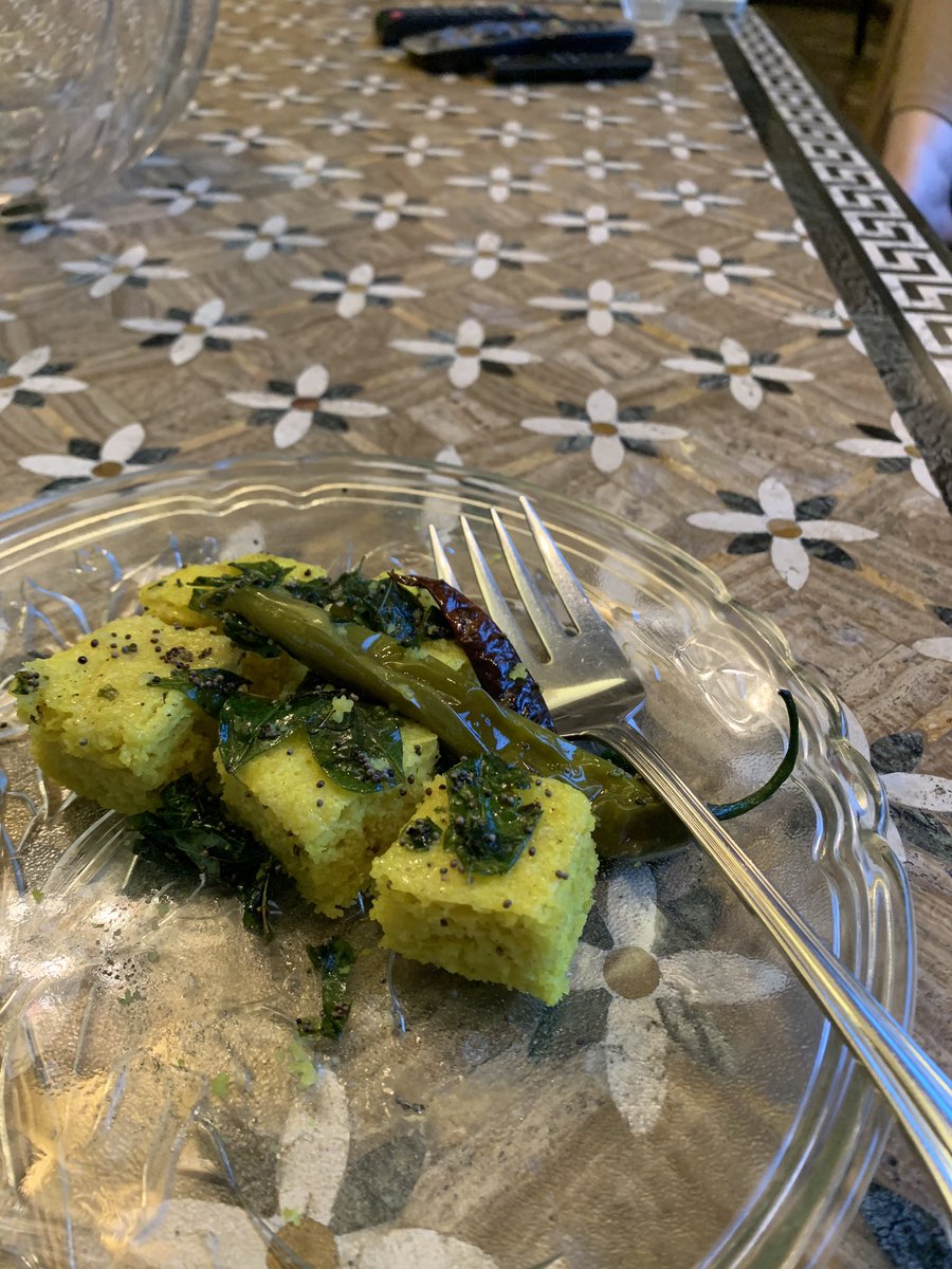 Evening snack - homemade spicy 🌶 dokhla !! #yummy